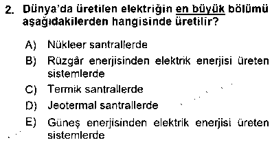 EID211U Elektrik Enerjisi Üretimi çıkmış sınav sorusu 2