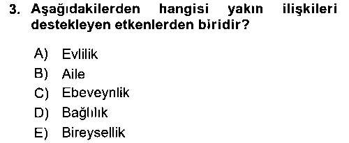 EVI201U Aile İçi Uyumlu Etkileşim çıkmış sınav sorusu 3