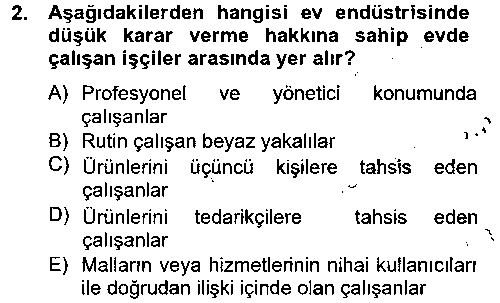 EVI204U Ev Endüstrisi çıkmış sınav sorusu 2