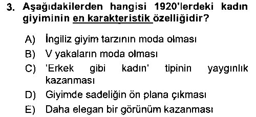 EVI210U Moda Tasarım çıkmış sınav sorusu 3