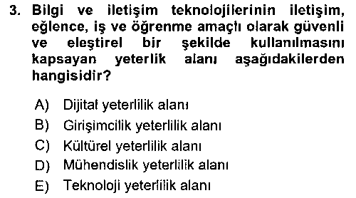 EVI211U Dijital Ailede Öğrenme Ve Farkındalık çıkmış sınav sorusu 3