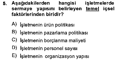 FIN201U FIN201U Finansal Yönetim 1 çıkmış sınav sorusu 3