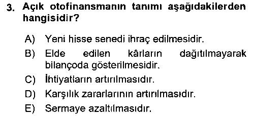 FIN202U FIN202U Finansal Yönetim 2 çıkmış sınav sorusu 3