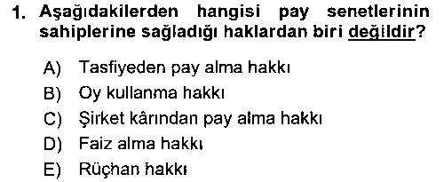 FIN292U Finansal Yönetim 2 çıkmış sınav sorusu 1