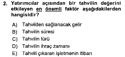 FIN292U Finansal Yönetim 2 çıkmış sınav sorusu 2