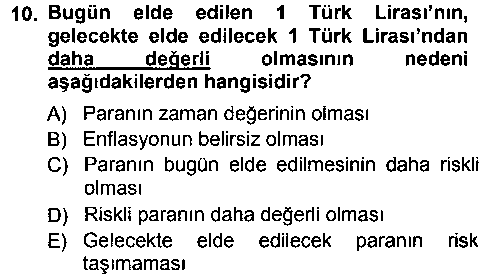 FIN401U Finansal Yönetim çıkmış sınav sorusu 2