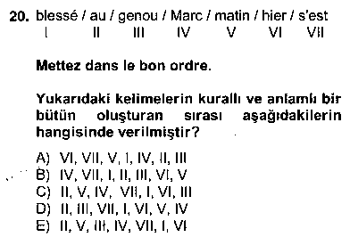 FRA302U Fransızca 2 çıkmış sınav sorusu 3