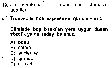FRA302U Fransızca 2 çıkmış sınav sorusu 2