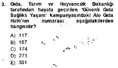 GKA101U Gıda Mevzuatı çıkmış sınav sorusu 3