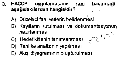 GKA102U Gıda Güvenliği çıkmış sınav sorusu 3