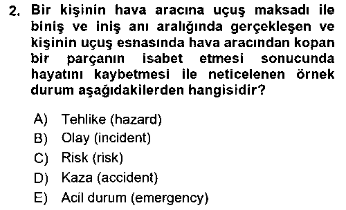 HIS405U Genel Havacılık çıkmış sınav sorusu 2