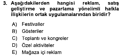 HIT202U Halkla İlişkiler Uygulamaları ve Örnek Olaylar çıkmış sınav sorusu 3