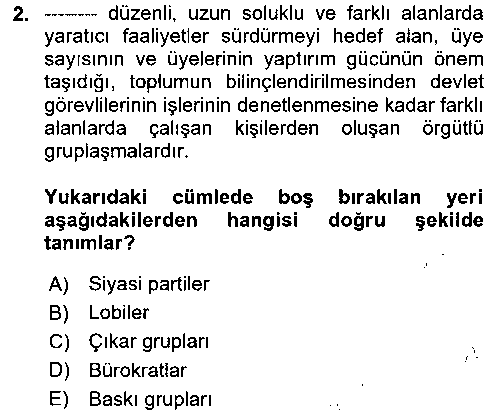 HIT302U Lobicilik Ve Halkla İlişkiler çıkmış sınav sorusu 2