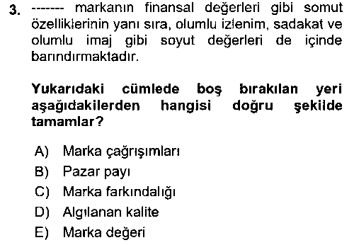 HIT404U Reklam Kampanya Analizi çıkmış sınav sorusu 3