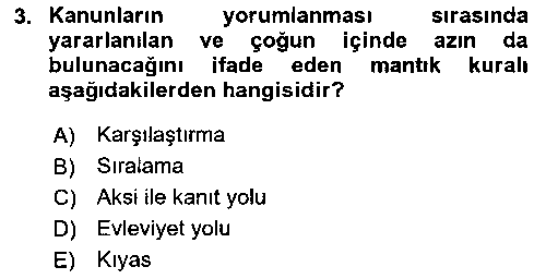 HUK105U Medeni Hukuk 1 çıkmış sınav sorusu 3