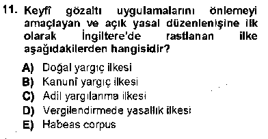 HUK117U HUK117U İnsan Hakları ve Kamu Özgürlükleri çıkmış sınav sorusu 2