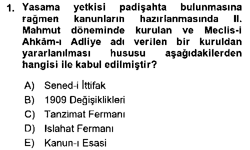 HUK119U Anayasa Hukukuna Giriş çıkmış sınav sorusu 1