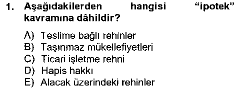 HUK206U İcra İflas Hukuku çıkmış sınav sorusu 1