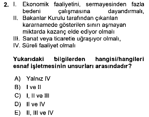 HUK216U Ticaret Hukukuna Giriş çıkmış sınav sorusu 2