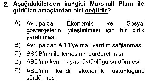 IKT206U Uluslararası Ekonomik Kuruluşlar çıkmış sınav sorusu 2