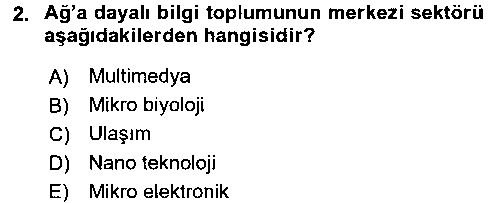IKT302U Bilgi Ekonomisi çıkmış sınav sorusu 2