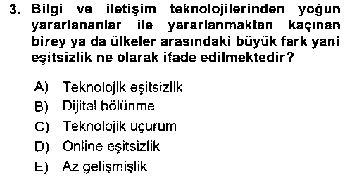 IKT304U Hizmetler Ekonomisi çıkmış sınav sorusu 3