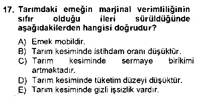 IKT403U İKT403U İktisadi Kalkınma çıkmış sınav sorusu 3