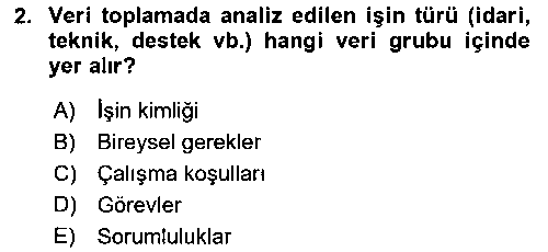 IKY102U Örgütlerde İnsan Kaynakları Yönetimi çıkmış sınav sorusu 2
