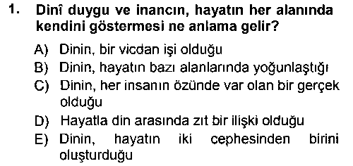 ILH2010 Din Eğitimi ve Din Hizmetlerinde Rehberlik çıkmış sınav sorusu 1