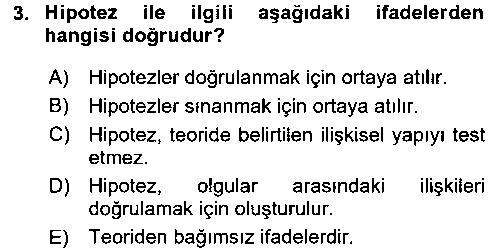 ILT209U İletişim Araştırmaları çıkmış sınav sorusu 3