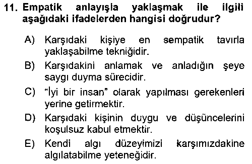 ILT210U İLT210U Sağlık Kurumlarında İletişim çıkmış sınav sorusu 3