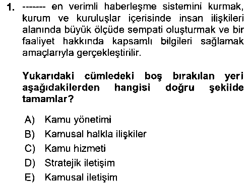ILT301U Kamusal Halkla İlişkiler çıkmış sınav sorusu 1