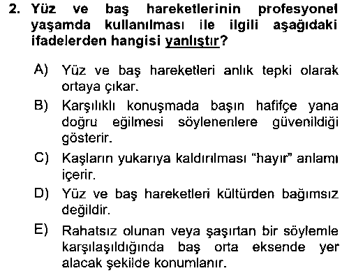 ILT303U Profesyonel Yaşamda İmaj ve İtibar Yönetimi çıkmış sınav sorusu 2