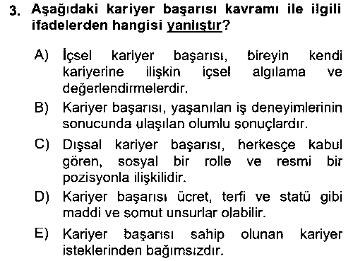 ILT303U Profesyonel Yaşamda İmaj ve İtibar Yönetimi çıkmış sınav sorusu 3