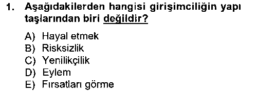 ISL203U ISL203U Girişimcilik ve İş Kurma çıkmış sınav sorusu 1