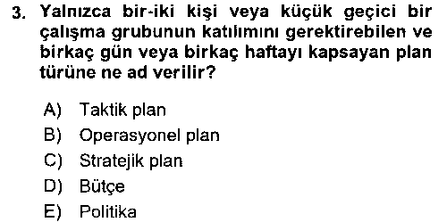 ISL405U Stratejik Yönetim 1 çıkmış sınav sorusu 3