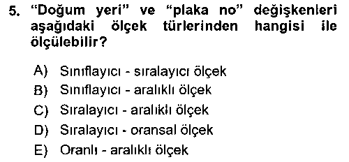 IST201U IST201U İstatistik 1 çıkmış sınav sorusu 1
