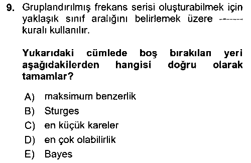 IST201U IST201U İstatistik 1 çıkmış sınav sorusu 2