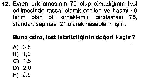 IST202U IST202U İstatistik 2 çıkmış sınav sorusu 3