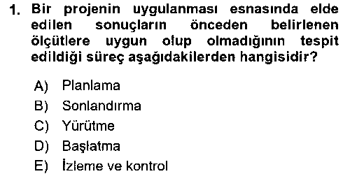 ISY201U Proje Analizi ve Değerlendirme çıkmış sınav sorusu 1