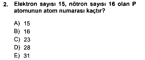 KIM101U Genel Kimya 1 çıkmış sınav sorusu 2