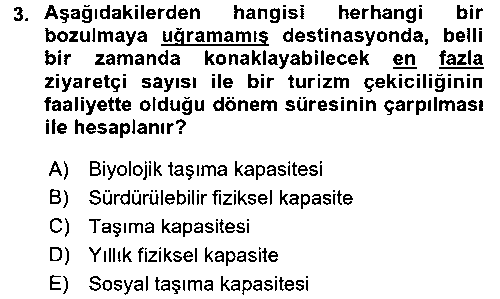 KOI303U Turistik Alanlarda Mekan Tasarımı çıkmış sınav sorusu 3