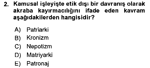 KYT402U Kamu Yönetiminde Çağdaş Yaklaşımlar çıkmış sınav sorusu 2