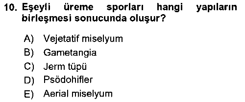 LBV114U Genel Mikrobiyoloji çıkmış sınav sorusu 2