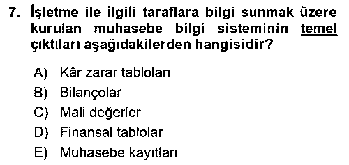 LOJ431U LOJ431U Lojistik Maliyetleri Ve Raporlama çıkmış sınav sorusu 3