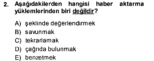 MEI201U Haber Yazma Teknikleri çıkmış sınav sorusu 2