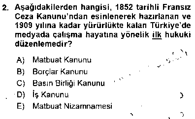MEI205U Medyada Çalışma Hayatı çıkmış sınav sorusu 2