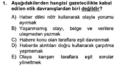MEI208U Medya ve Etik çıkmış sınav sorusu 1