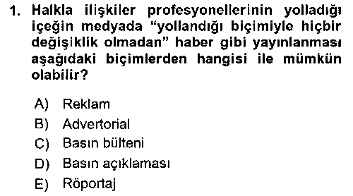 MEI302U Medya İlişkileri çıkmış sınav sorusu 1