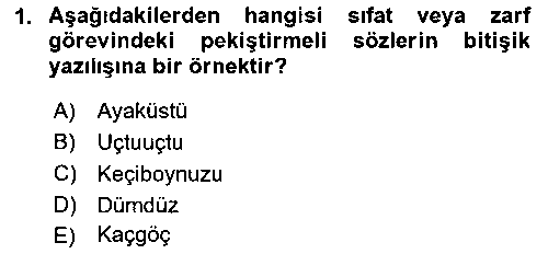 MEI303U Medyada Dil Kullanımı çıkmış sınav sorusu 1
